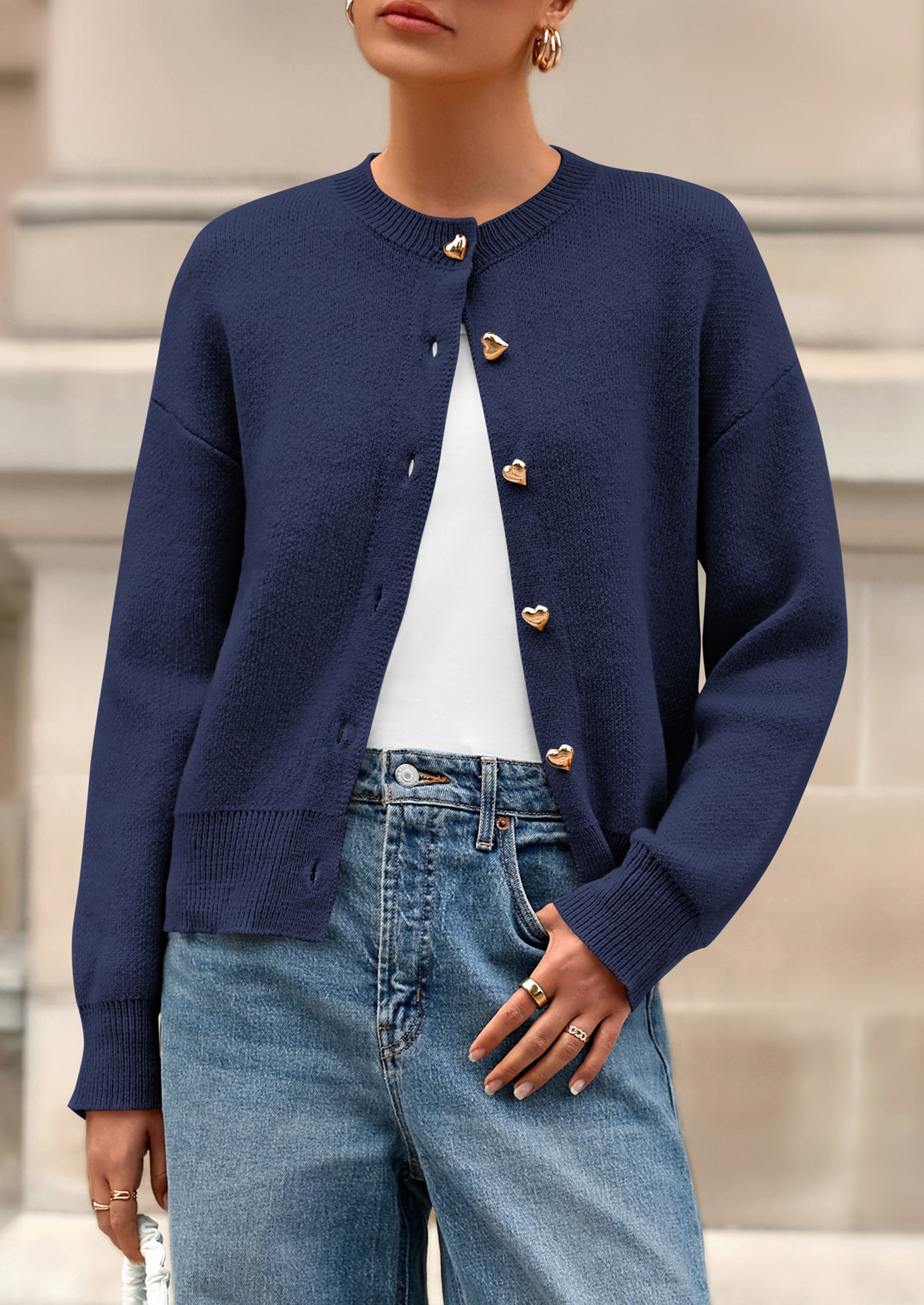 PRETTYGARDEN Cardigan Sweaters for Women Trendy Long Sleeve Open Front Button Down Jacket Fall Clothes Winter Coats