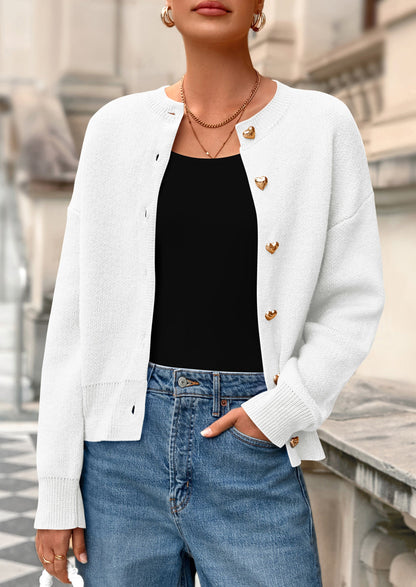 PRETTYGARDEN Cardigan Sweaters for Women Trendy Long Sleeve Open Front Button Down Jacket Fall Clothes Winter Coats