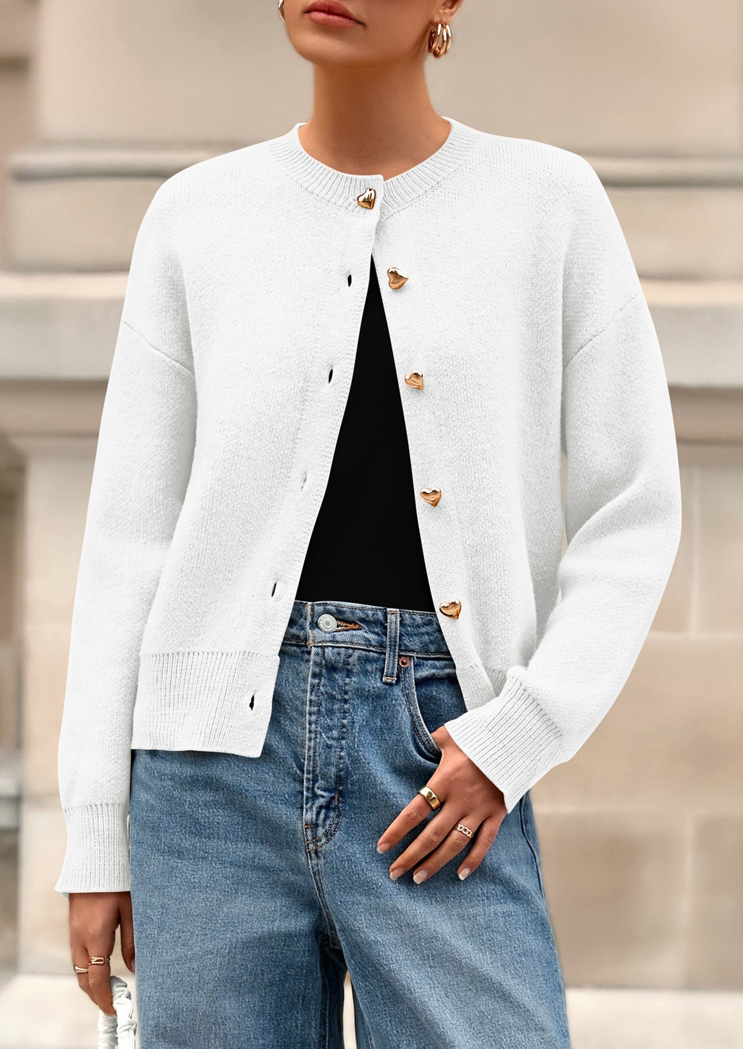 PRETTYGARDEN Cardigan Sweaters for Women Trendy Long Sleeve Open Front Button Down Jacket Fall Clothes Winter Coats