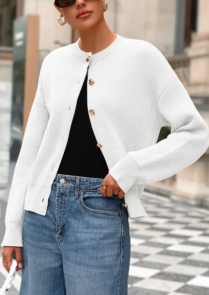 PRETTYGARDEN Cardigan Sweaters for Women Trendy Long Sleeve Open Front Button Down Jacket Fall Clothes Winter Coats