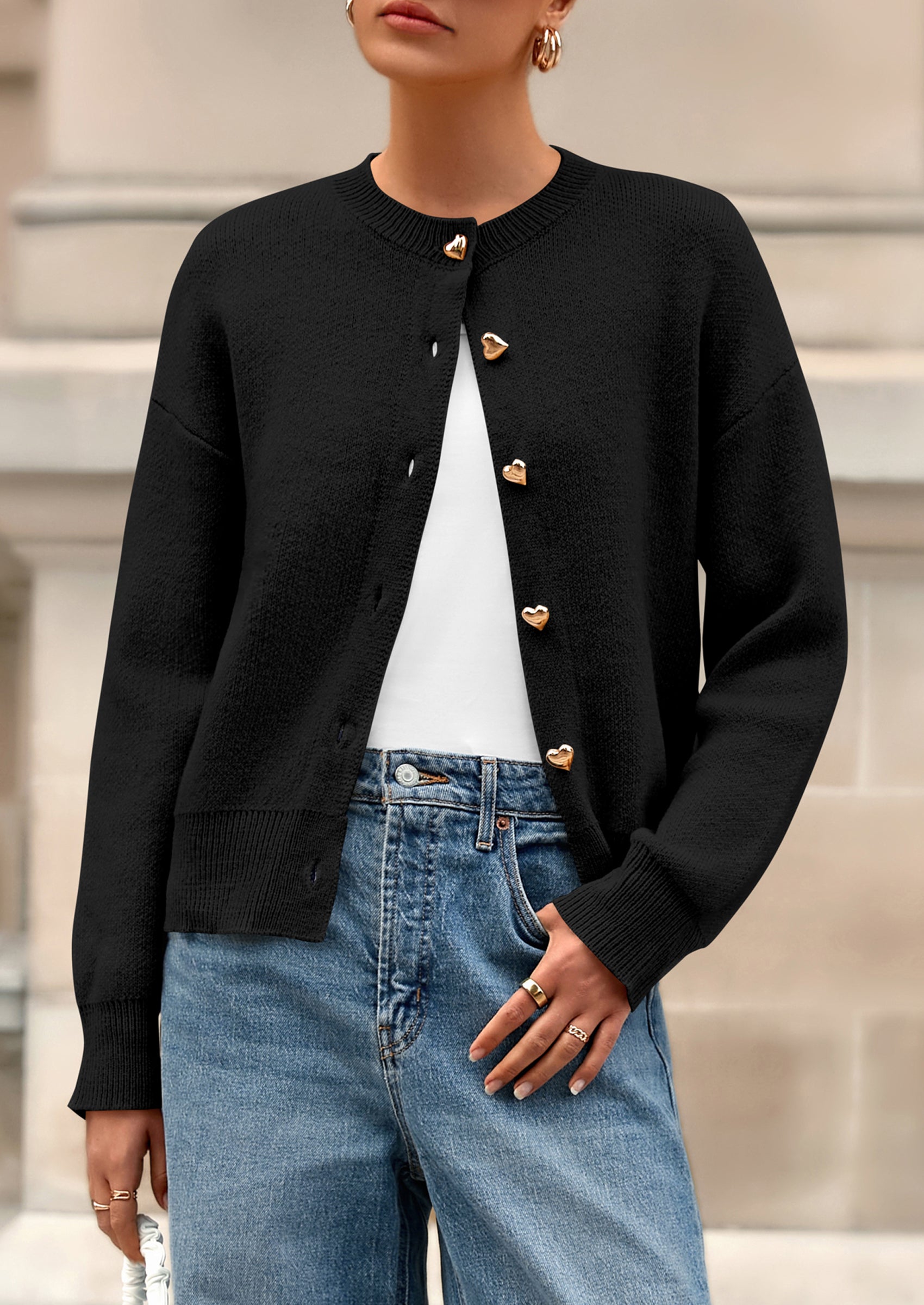 PRETTYGARDEN Cardigan Sweaters for Women Trendy Long Sleeve Open Front Button Down Jacket Fall Clothes Winter Coats