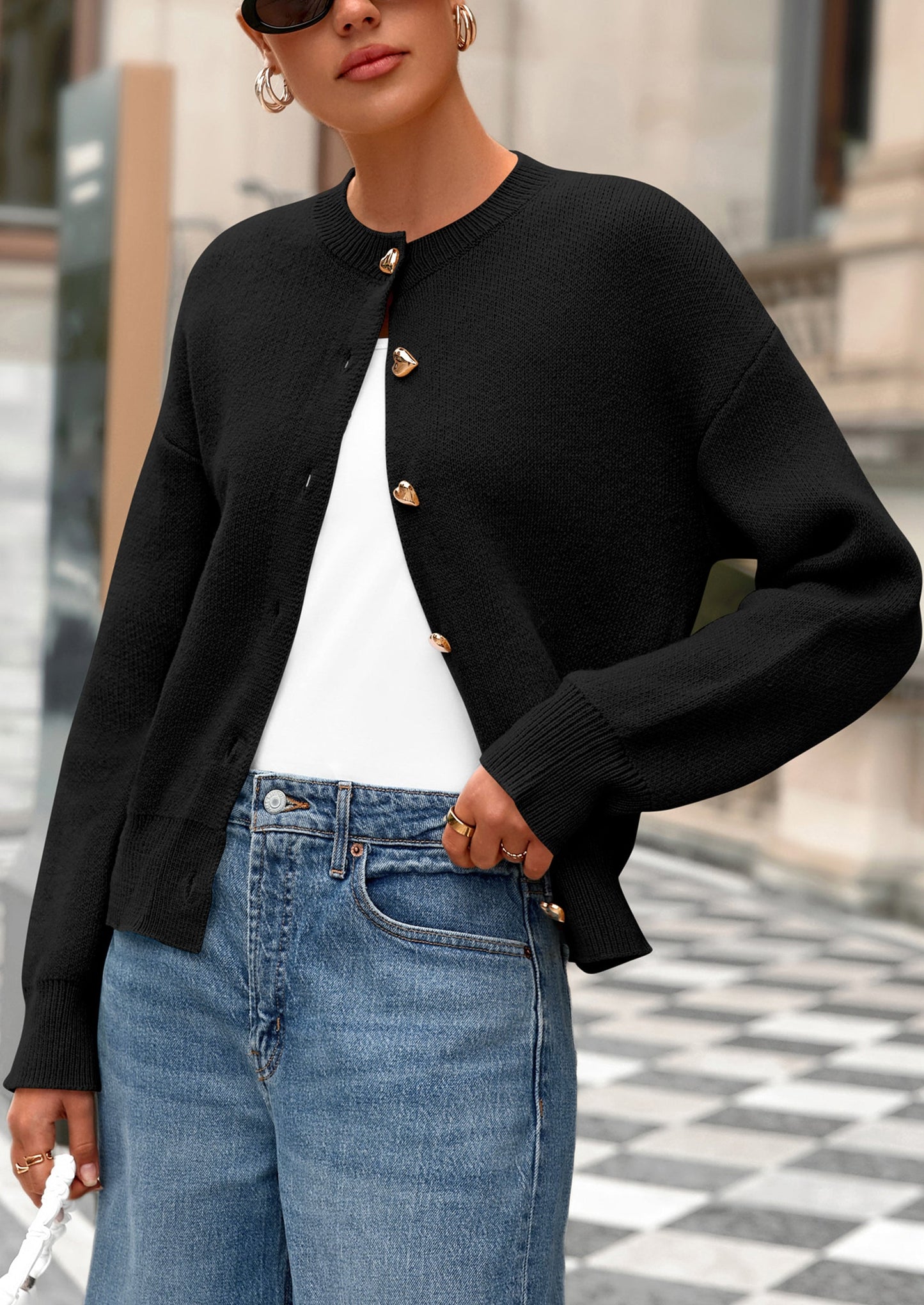 PRETTYGARDEN Cardigan Sweaters for Women Trendy Long Sleeve Open Front Button Down Jacket Fall Clothes Winter Coats