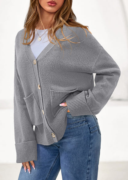 PRETTYGARDEN Women's Oversized Cardigan Sweaters Trendy Chunky Knit Long Sleeve V Neck Button Down Fall Winter Outfits