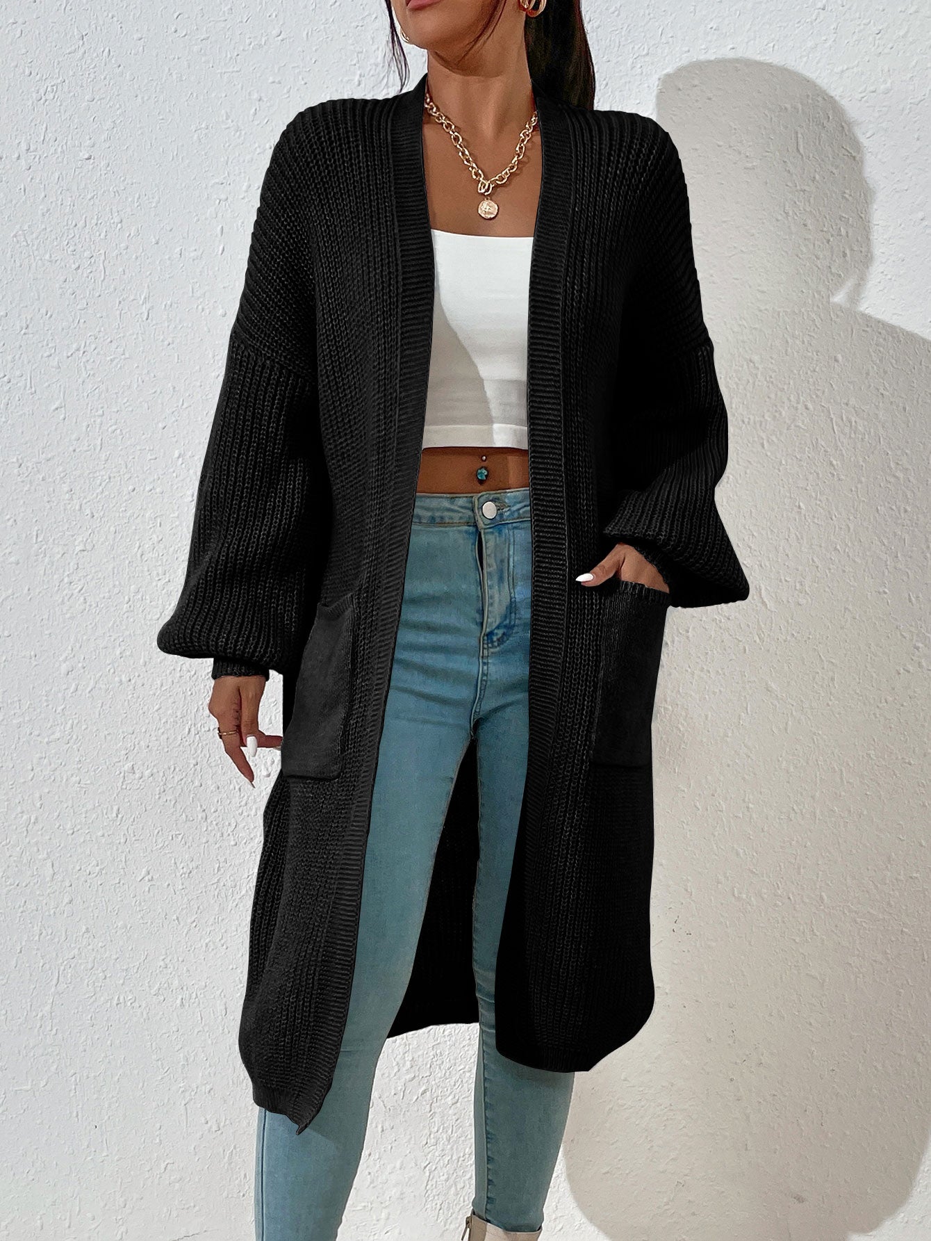 Maxi Balloon Sleeve Cardigan