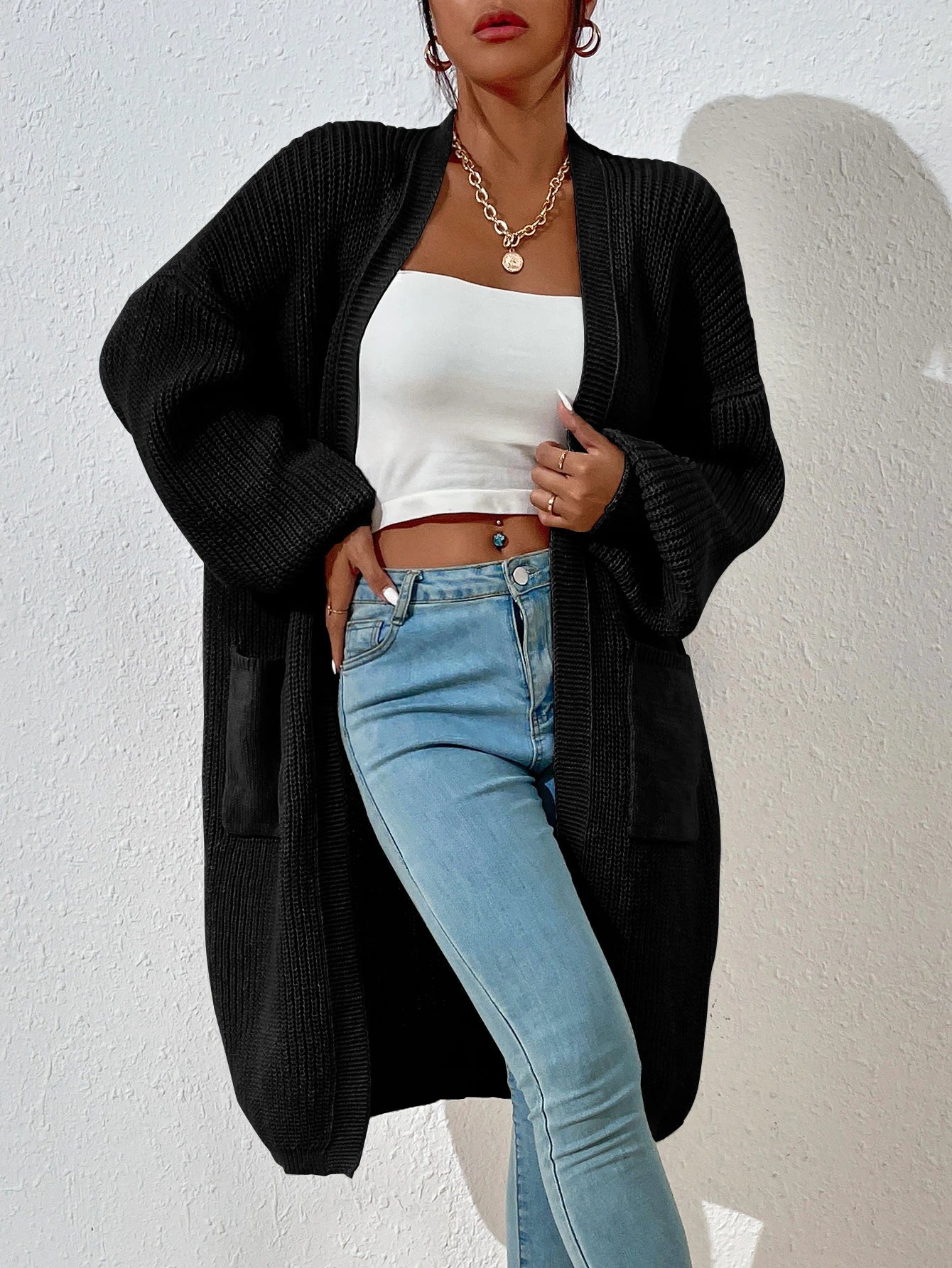 Maxi Balloon Sleeve Cardigan
