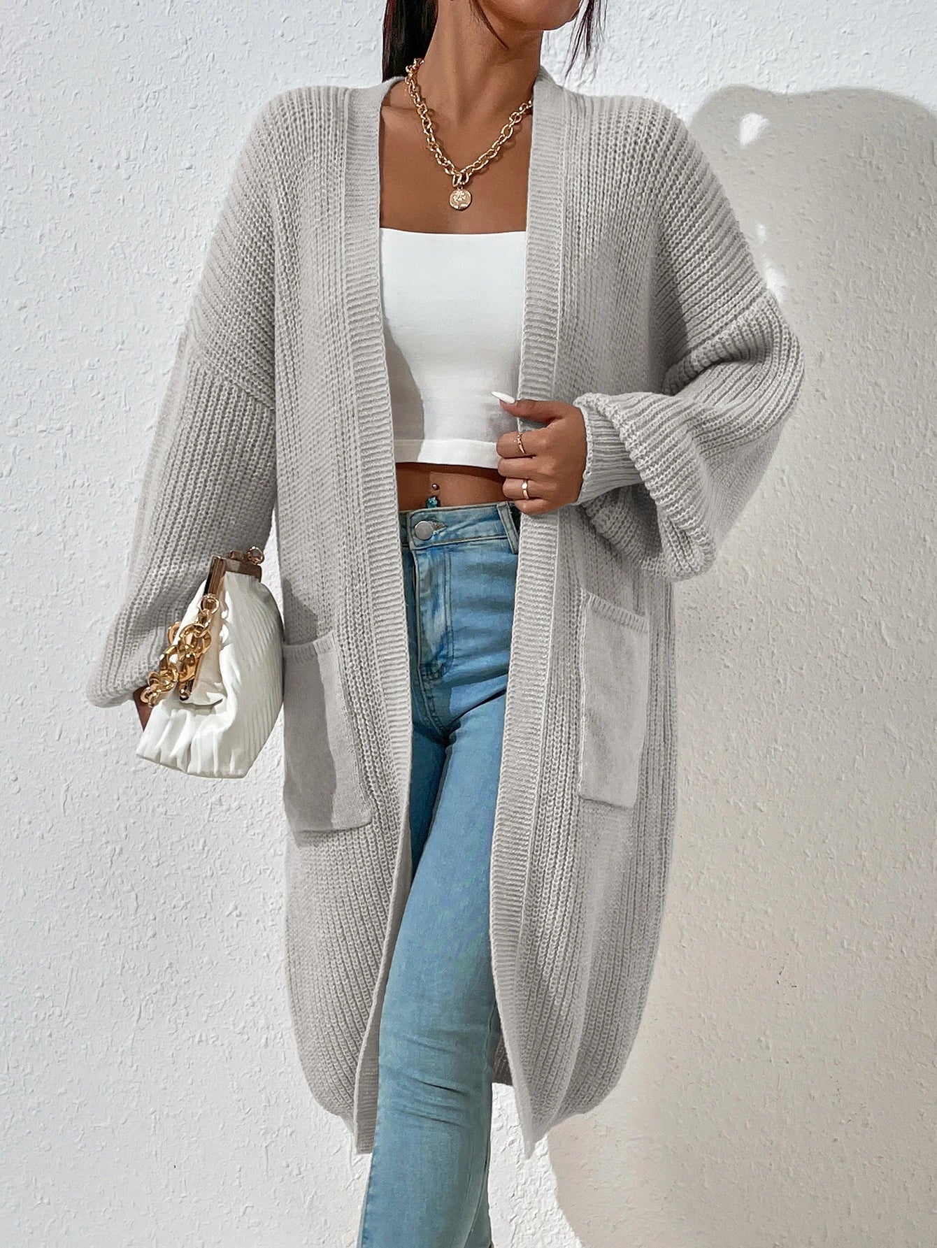 Maxi Balloon Sleeve Cardigan