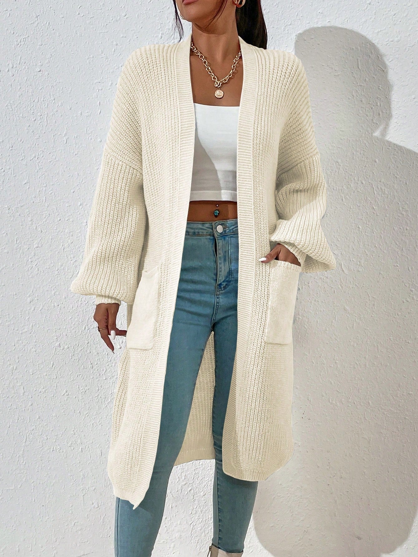Maxi Balloon Sleeve Cardigan