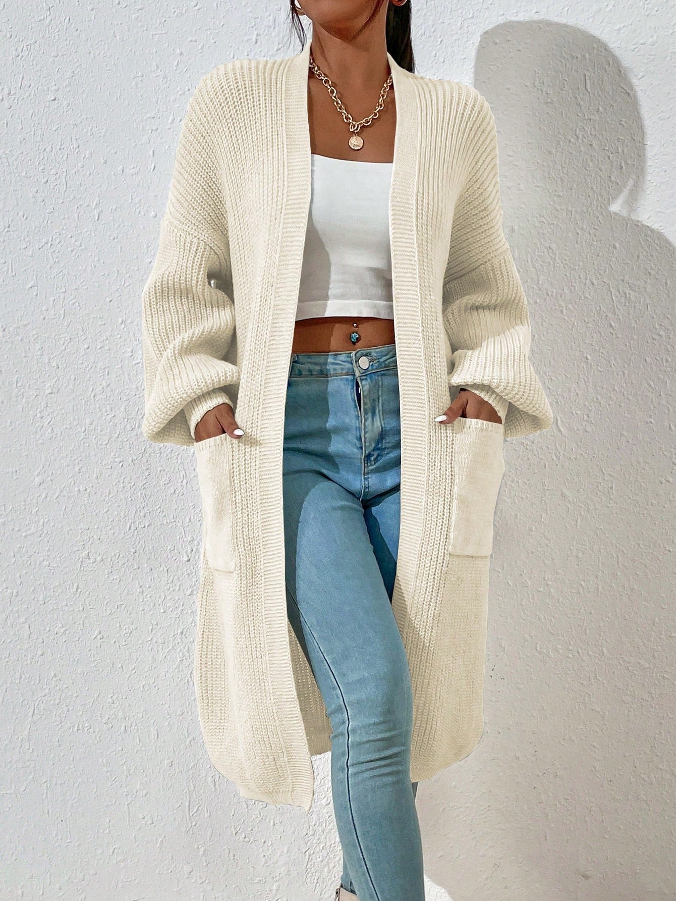 Maxi Balloon Sleeve Cardigan