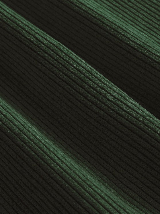 Harrington Corduroy Half-Button Shirt