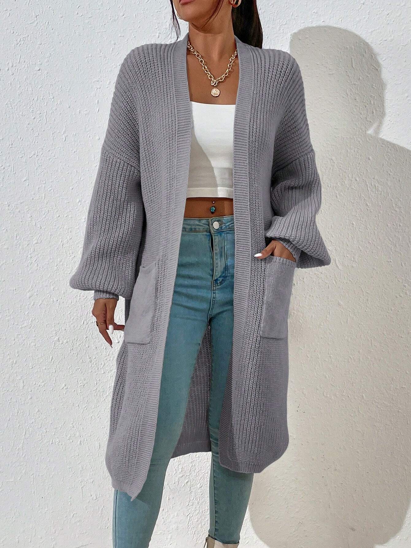 Maxi Balloon Sleeve Cardigan