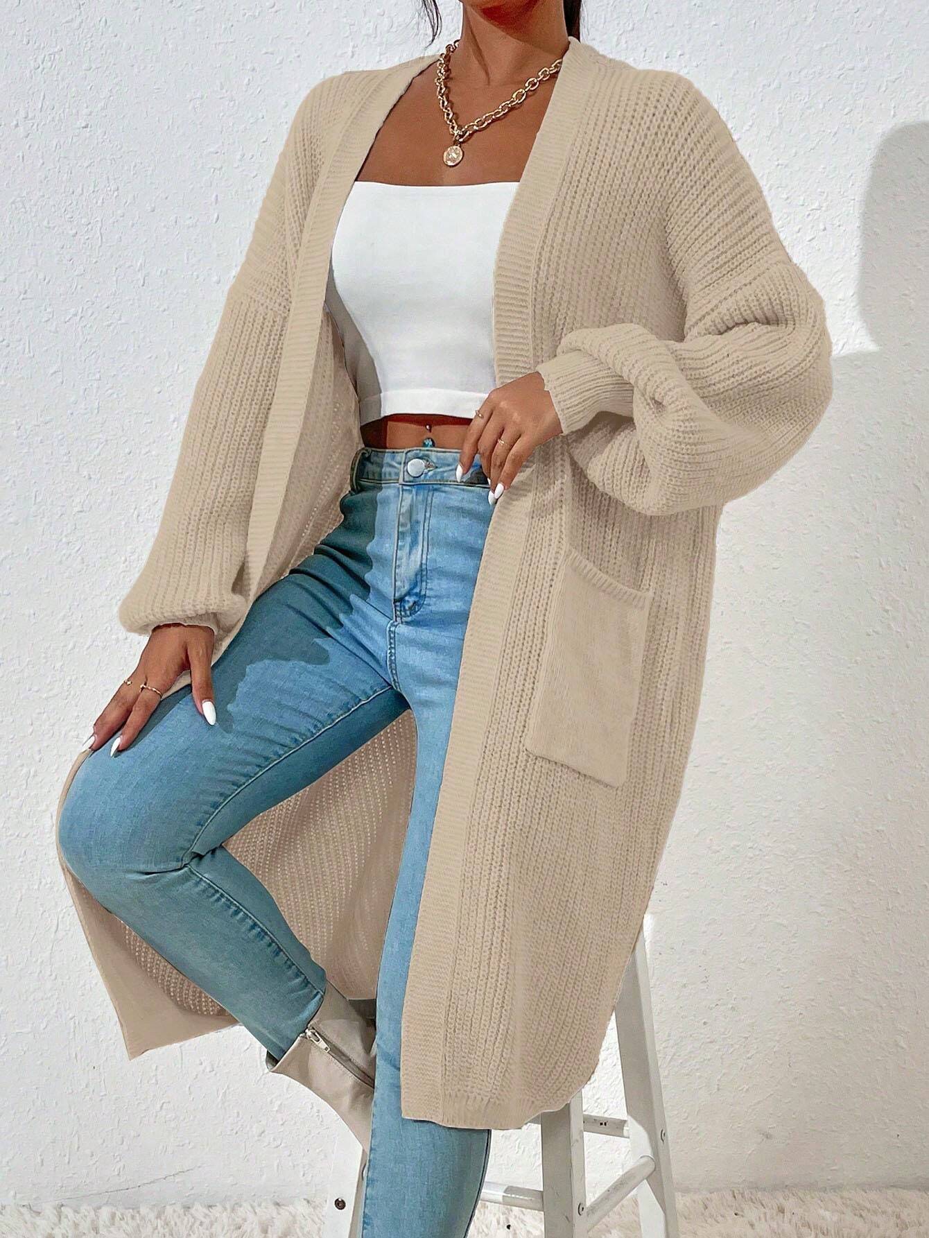 Maxi Balloon Sleeve Cardigan