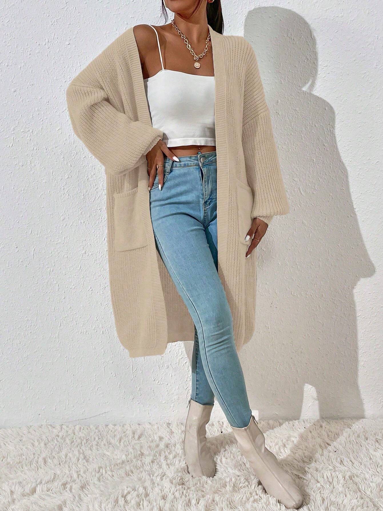 Maxi Balloon Sleeve Cardigan