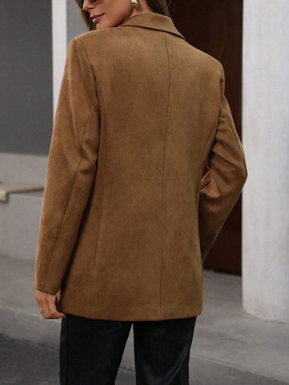 Suede Business Casual Blazer