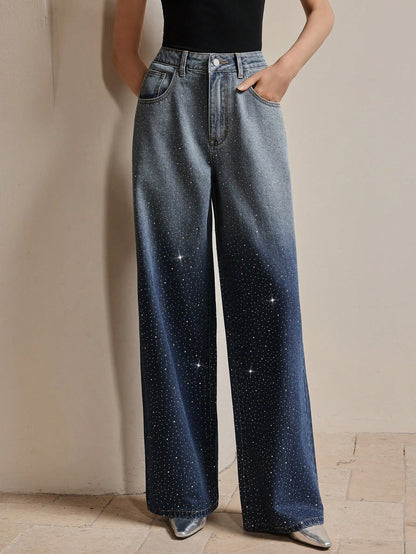 Vintage Rhinestone Embellished Jeans