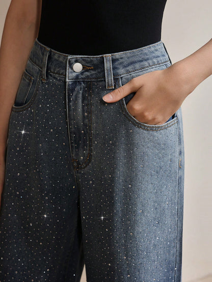 Vintage Rhinestone Embellished Jeans