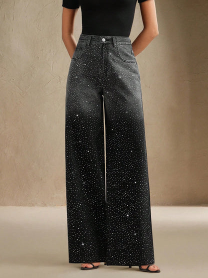 Vintage Rhinestone Embellished Jeans