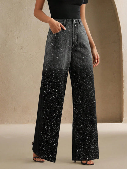 Vintage Rhinestone Embellished Jeans