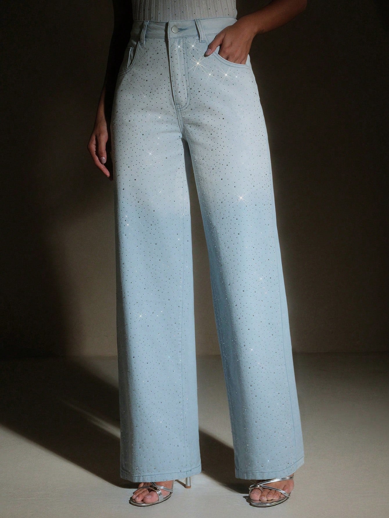 Vintage Rhinestone Embellished Jeans