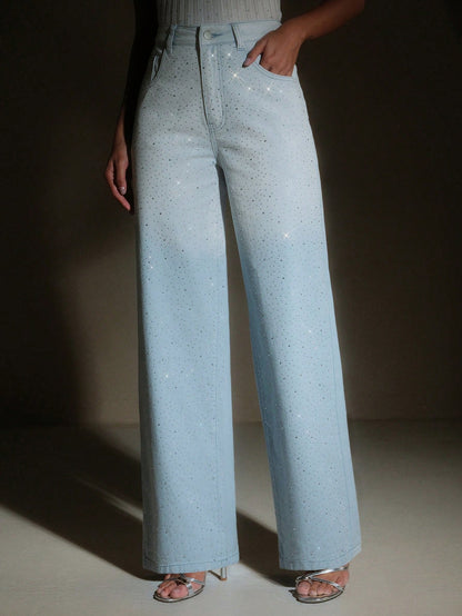 Vintage Rhinestone Embellished Jeans