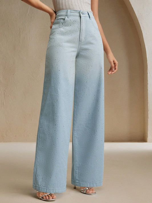 Vintage Rhinestone Embellished Jeans