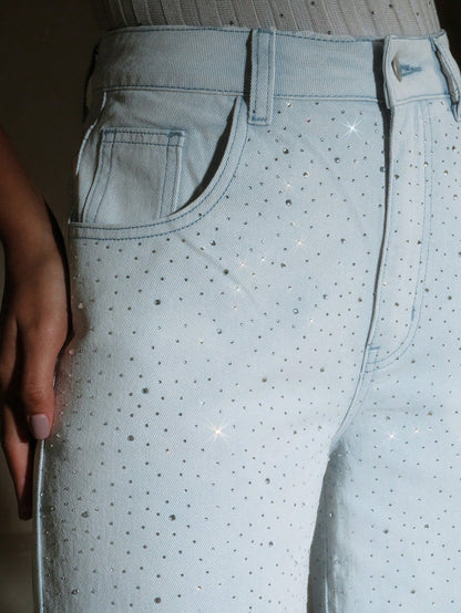 Vintage Rhinestone Embellished Jeans