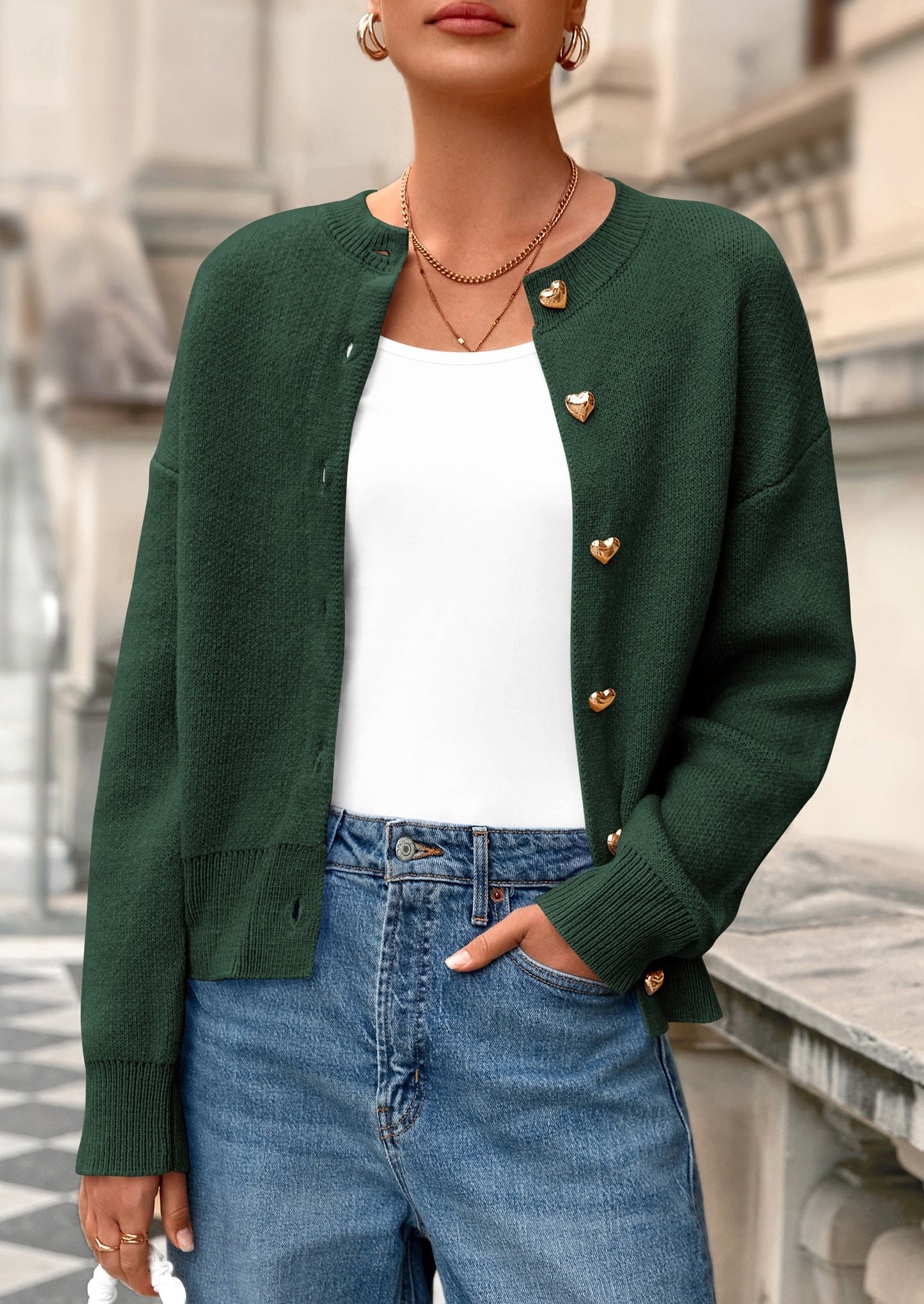 PRETTYGARDEN Cardigan Sweaters for Women Trendy Long Sleeve Open Front Button Down Jacket Fall Clothes Winter Coats