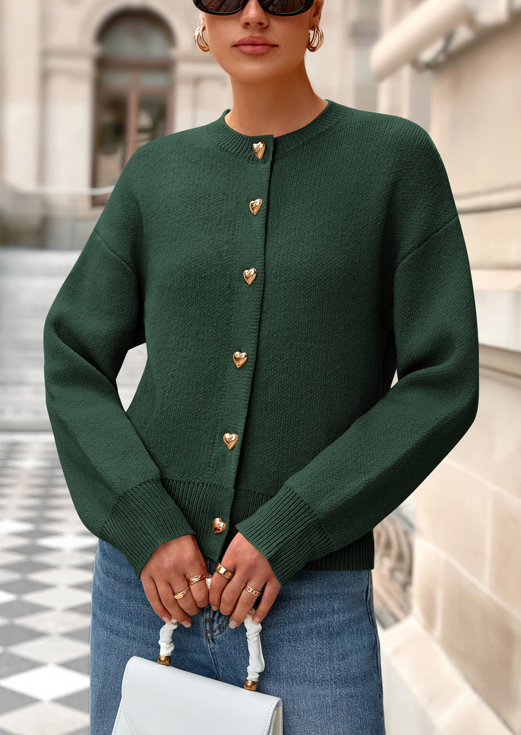 PRETTYGARDEN Cardigan Sweaters for Women Trendy Long Sleeve Open Front Button Down Jacket Fall Clothes Winter Coats