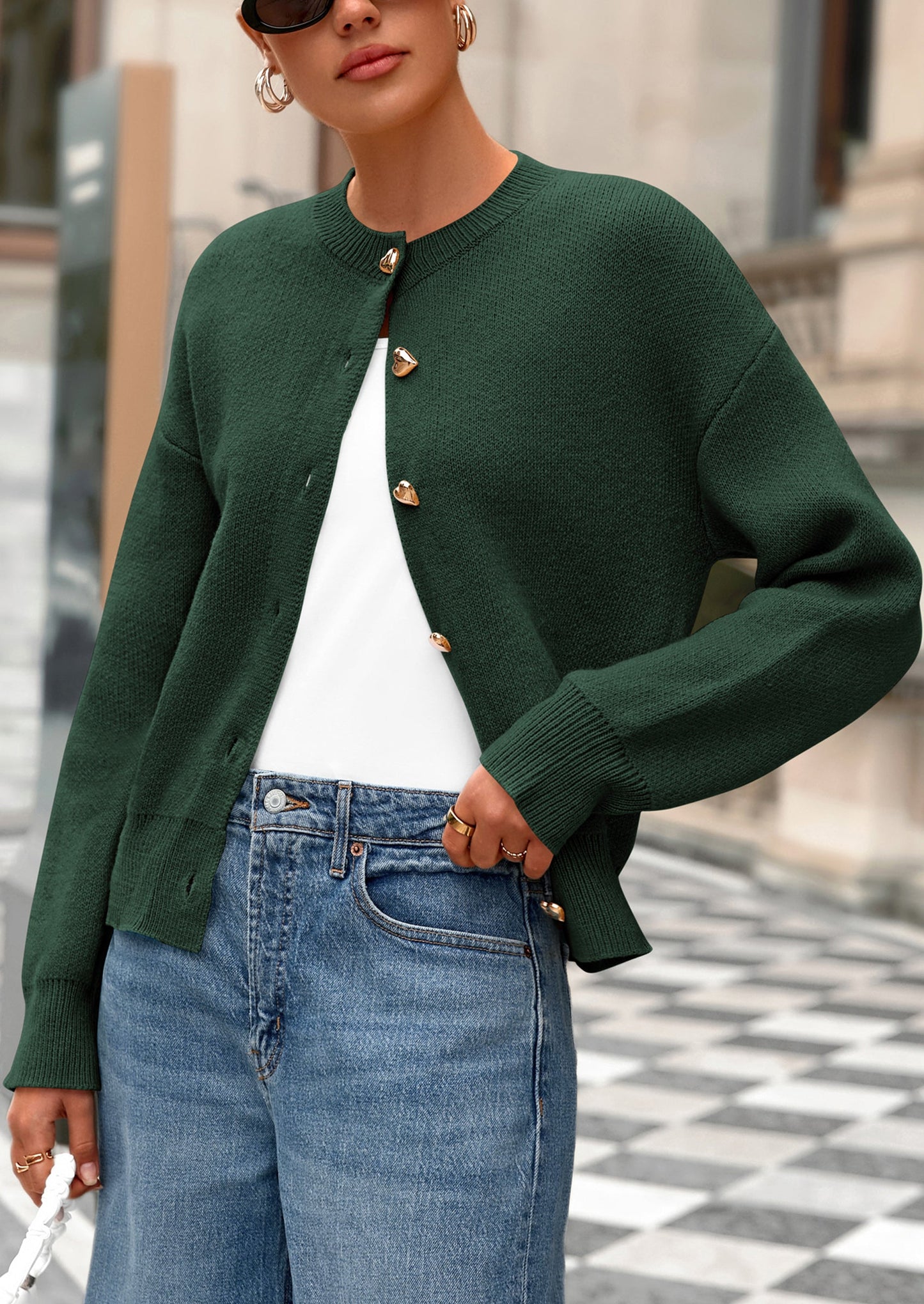 PRETTYGARDEN Cardigan Sweaters for Women Trendy Long Sleeve Open Front Button Down Jacket Fall Clothes Winter Coats