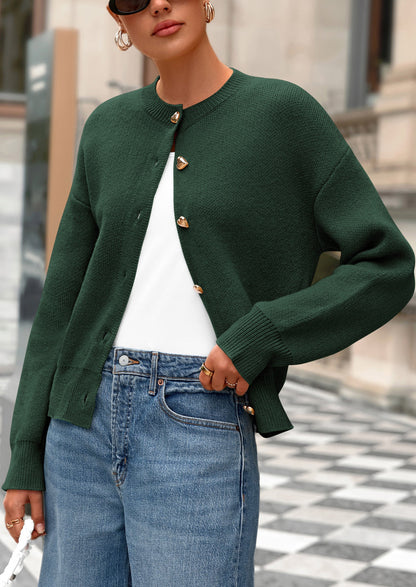 PRETTYGARDEN Cardigan Sweaters for Women Trendy Long Sleeve Open Front Button Down Jacket Fall Clothes Winter Coats