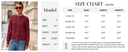 PRETTYGARDEN Cardigan Sweaters for Women Trendy Long Sleeve Open Front Button Down Jacket Fall Clothes Winter Coats