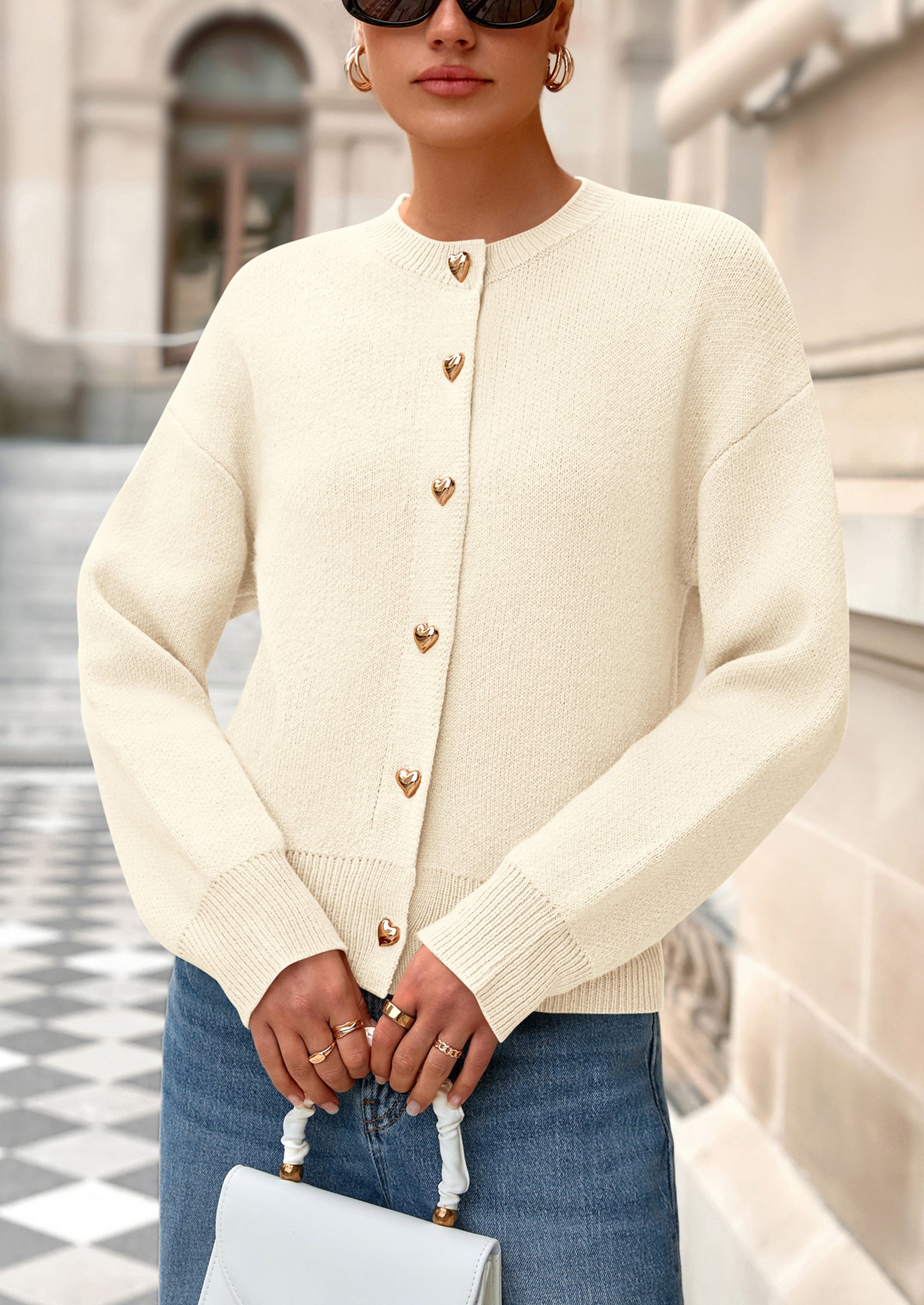 PRETTYGARDEN Cardigan Sweaters for Women Trendy Long Sleeve Open Front Button Down Jacket Fall Clothes Winter Coats