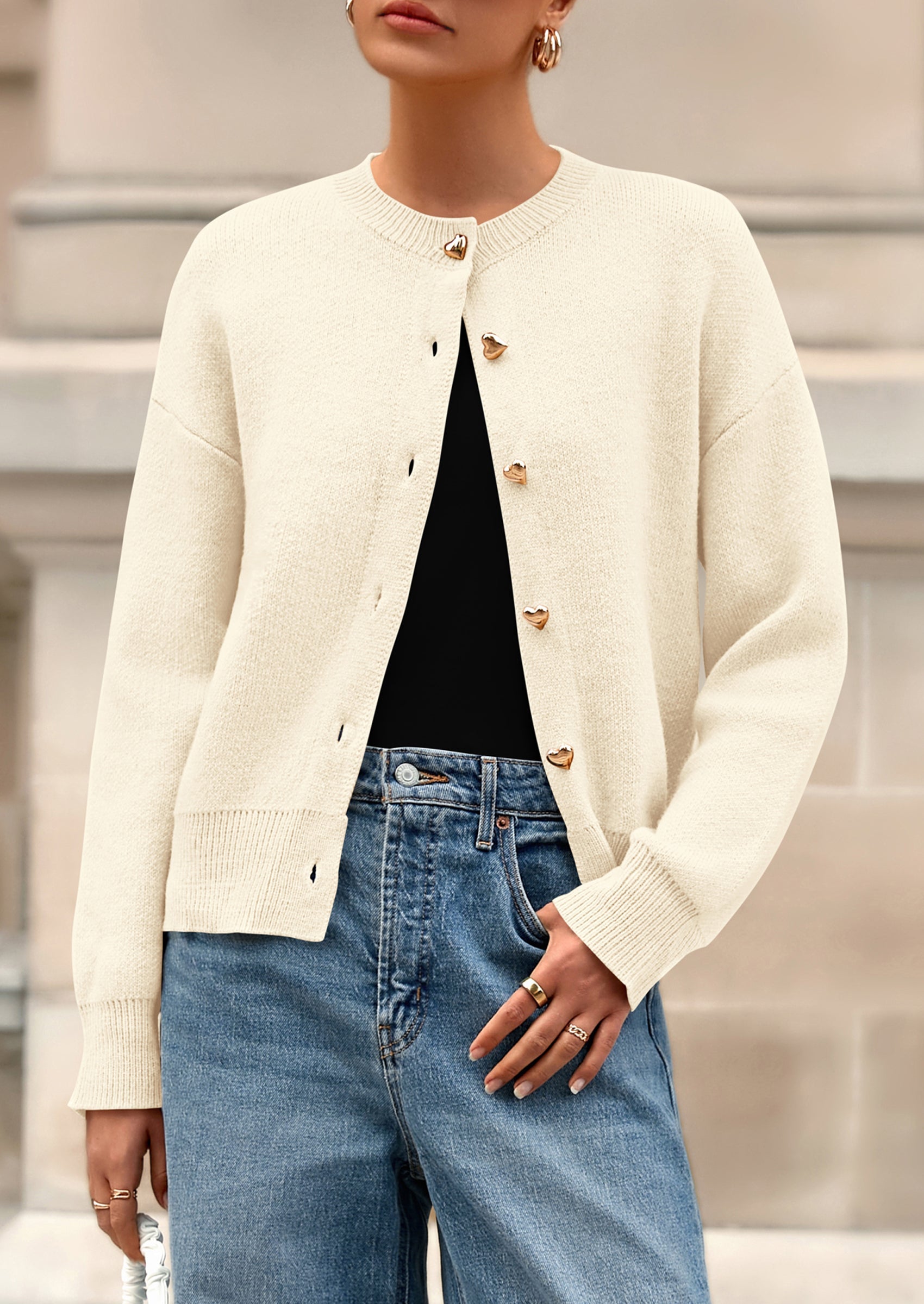 PRETTYGARDEN Cardigan Sweaters for Women Trendy Long Sleeve Open Front Button Down Jacket Fall Clothes Winter Coats