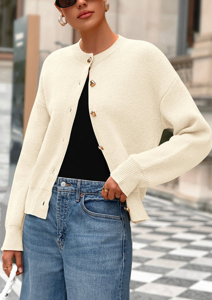 PRETTYGARDEN Cardigan Sweaters for Women Trendy Long Sleeve Open Front Button Down Jacket Fall Clothes Winter Coats