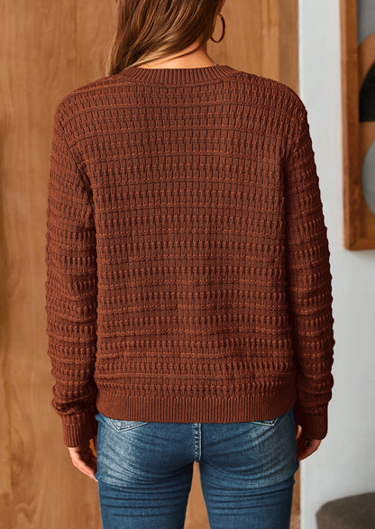 PRETTYGARDEN Women's Knit Cardigan Sweaters Casual Long Sleeve Open Front Button Down Trendy Jackets Outerwear