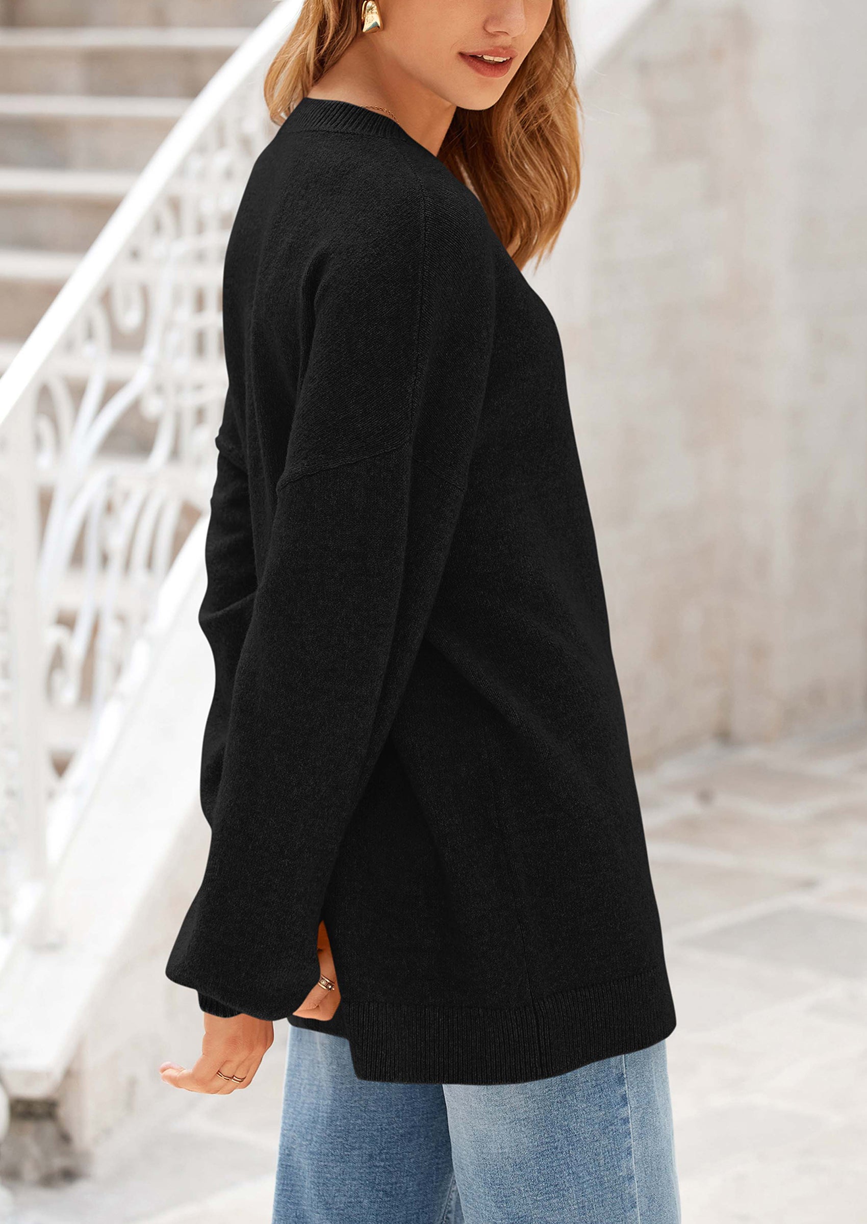 PRETTYGARDEN Women's Fall Sweaters Casual Crew Neck Long Sleeve Pullover Tops Ribbed Knit Loose Fit Winter Clothes