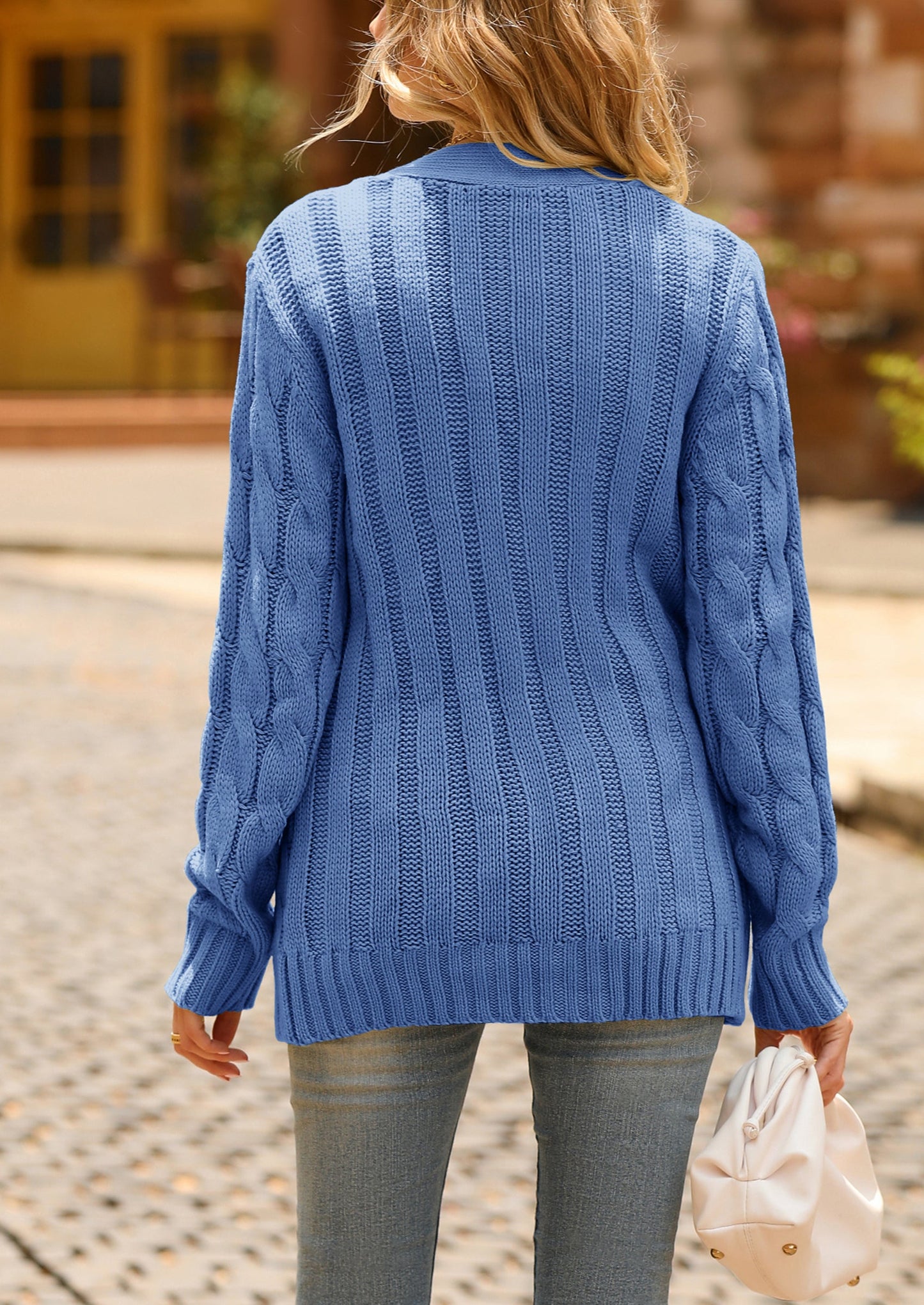 PRETTYGARDEN Women's Open Front Cardigan Sweaters Fall Fashion Button Down Cable Knit Chunky Winter Outerwear Coats