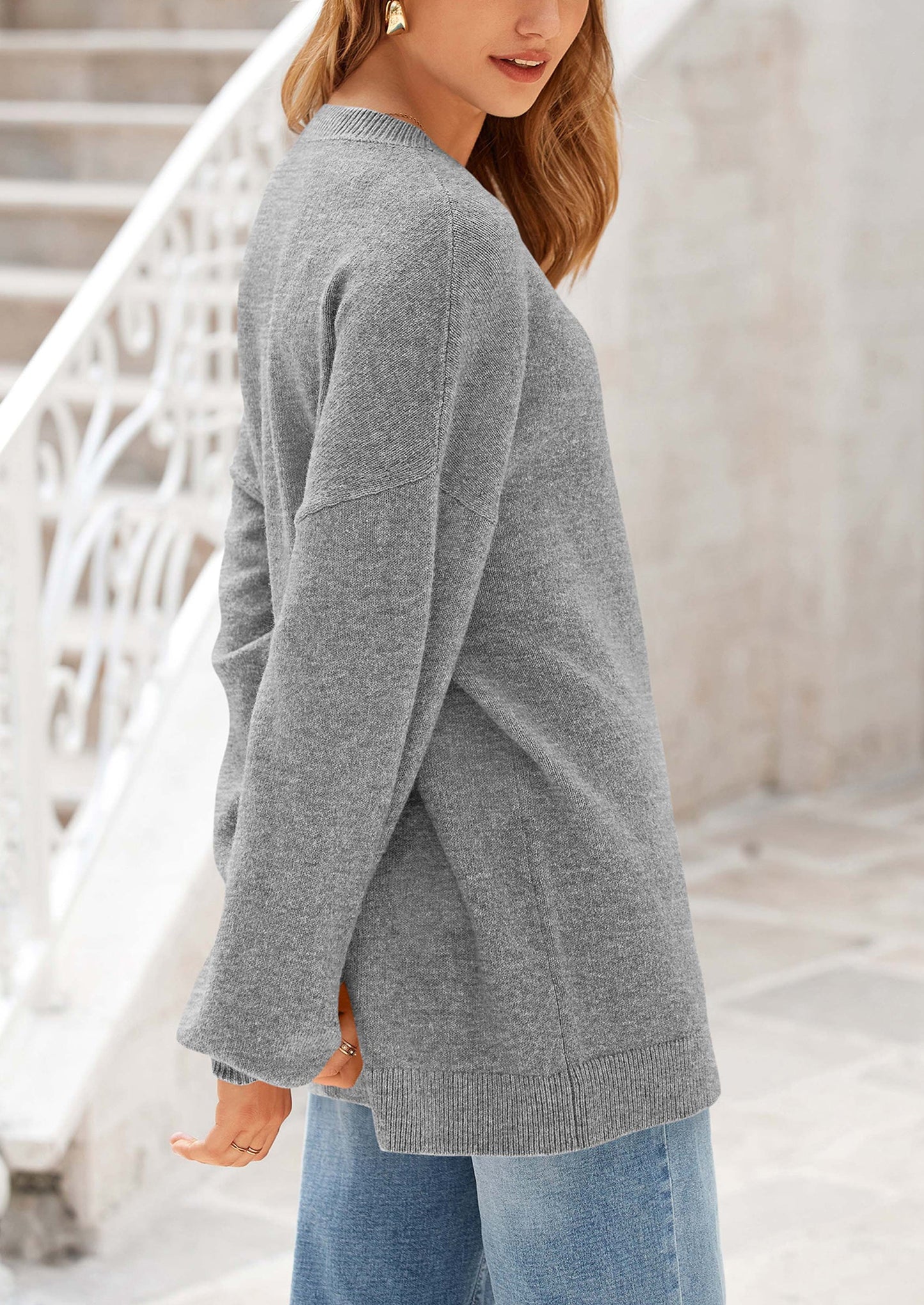 PRETTYGARDEN Women's Fall Sweaters Casual Crew Neck Long Sleeve Pullover Tops Ribbed Knit Loose Fit Winter Clothes