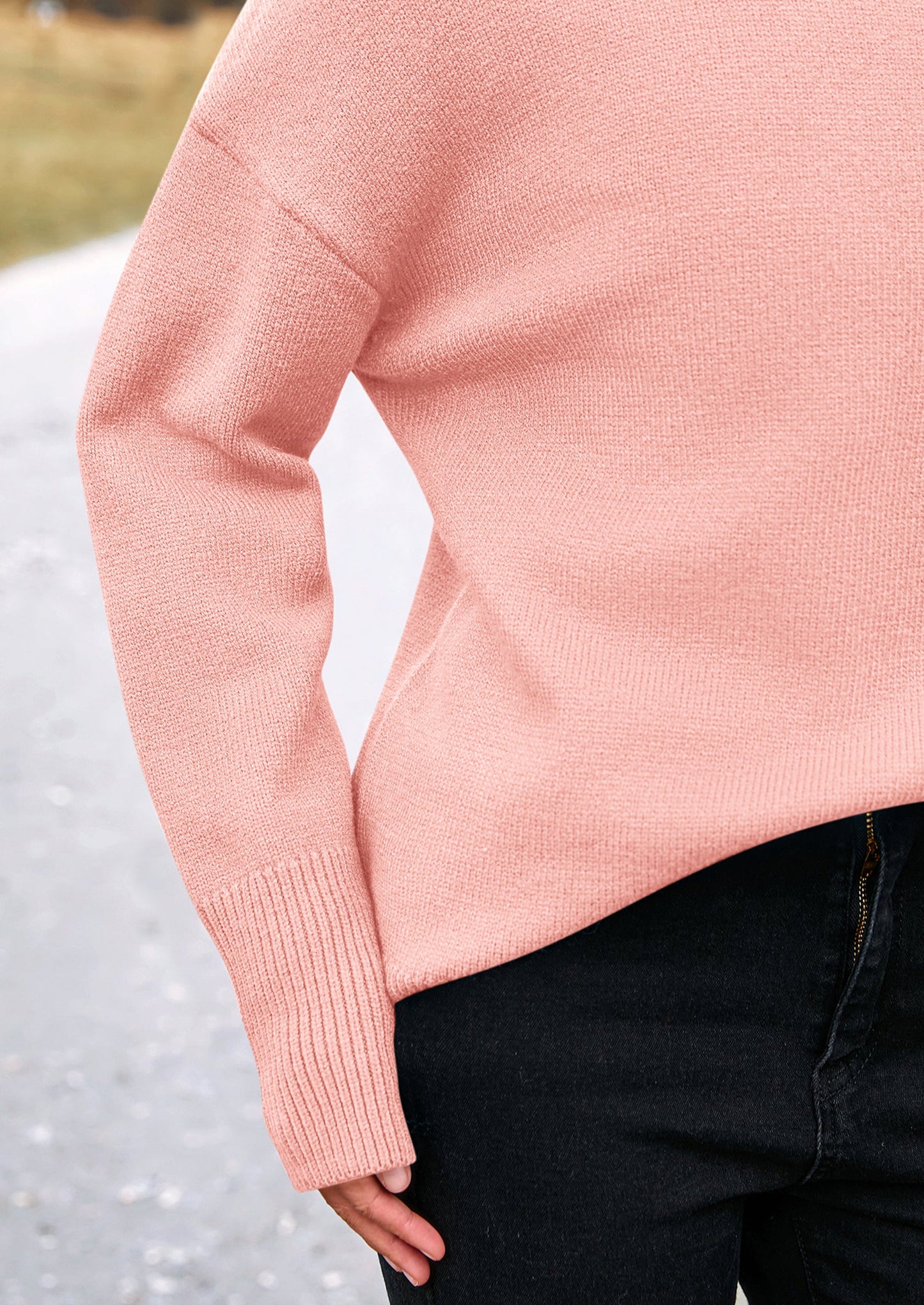 PRETTYGARDEN Women's Turtleneck Oversized Sweater Long Sleeve Chunky Knit Pullover Casual Winter Jumper Tops