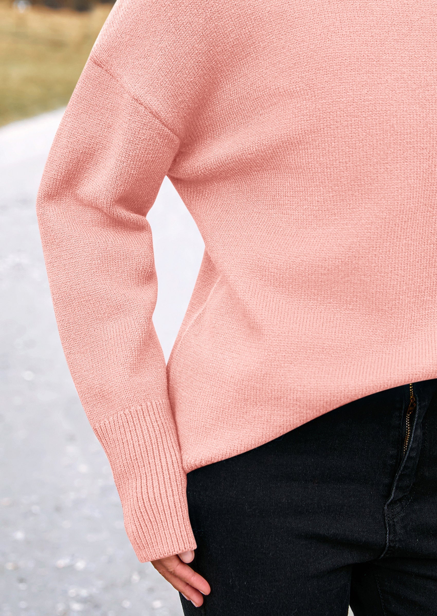 PRETTYGARDEN Women's Turtleneck Oversized Sweater Long Sleeve Chunky Knit Pullover Casual Winter Jumper Tops