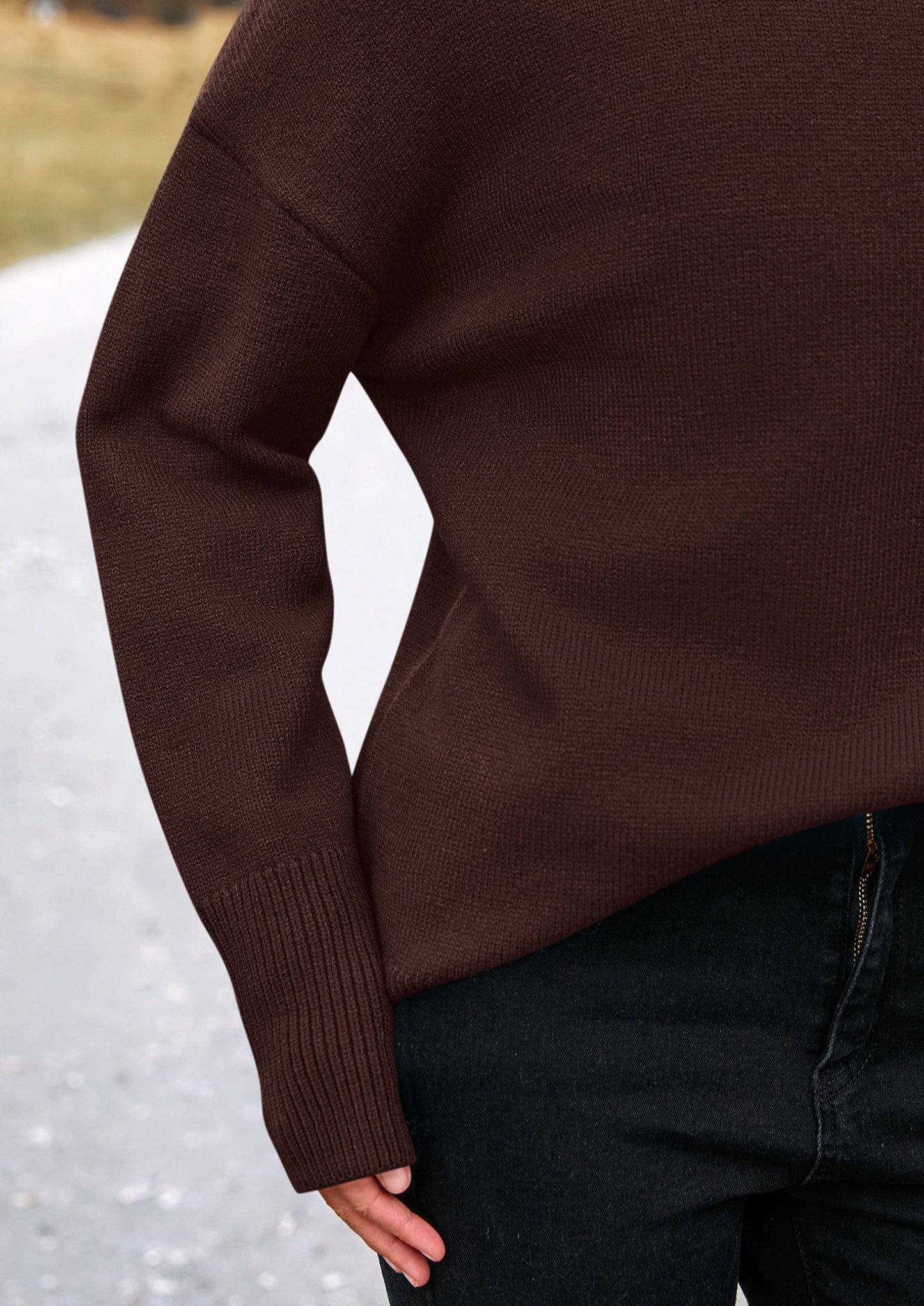 PRETTYGARDEN Women's Turtleneck Oversized Sweater Long Sleeve Chunky Knit Pullover Casual Winter Jumper Tops