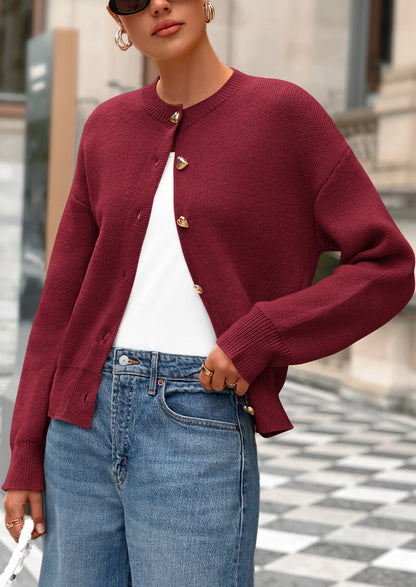 PRETTYGARDEN Cardigan Sweaters for Women Trendy Long Sleeve Open Front Button Down Jacket Fall Clothes Winter Coats