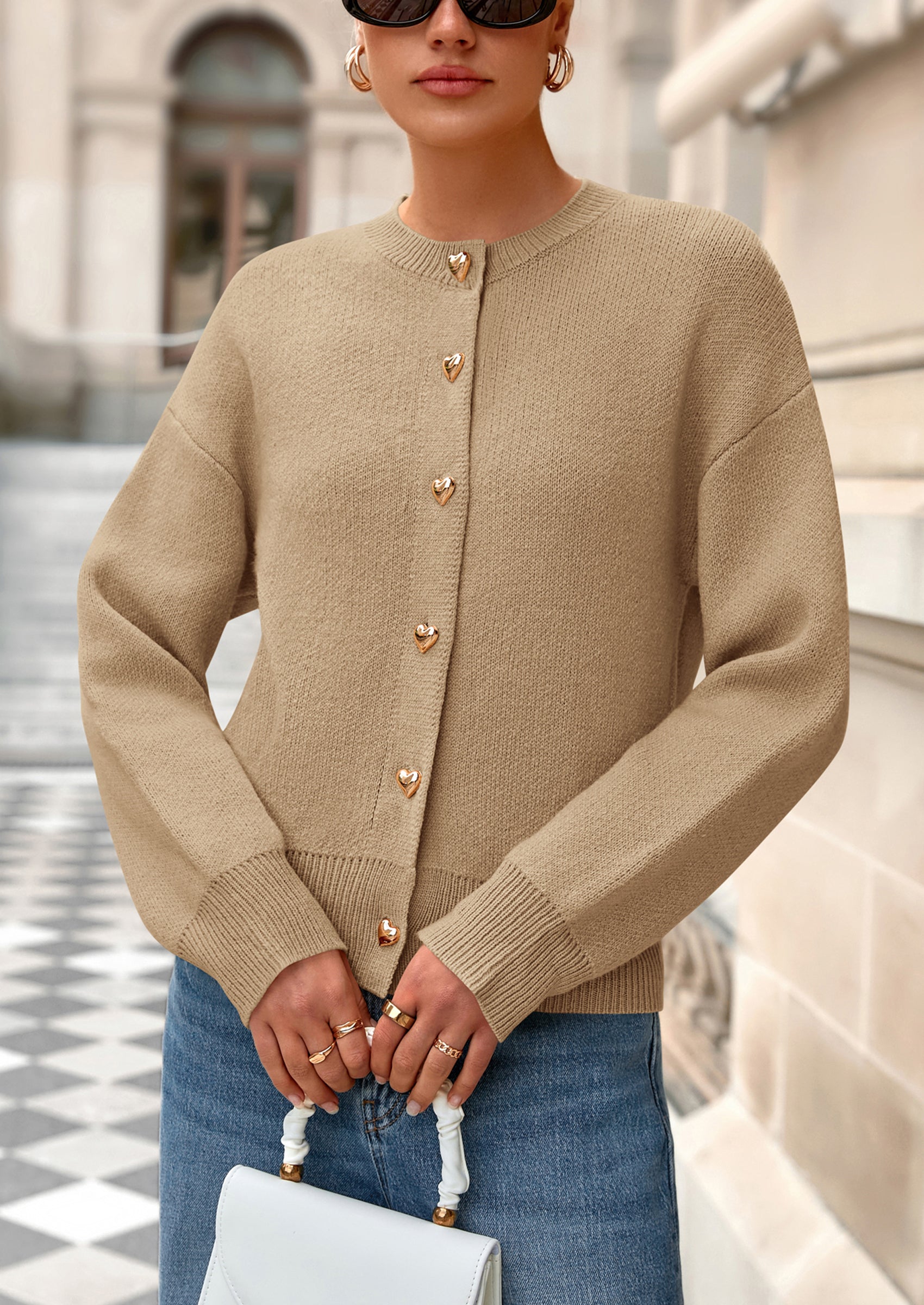 PRETTYGARDEN Cardigan Sweaters for Women Trendy Long Sleeve Open Front Button Down Jacket Fall Clothes Winter Coats