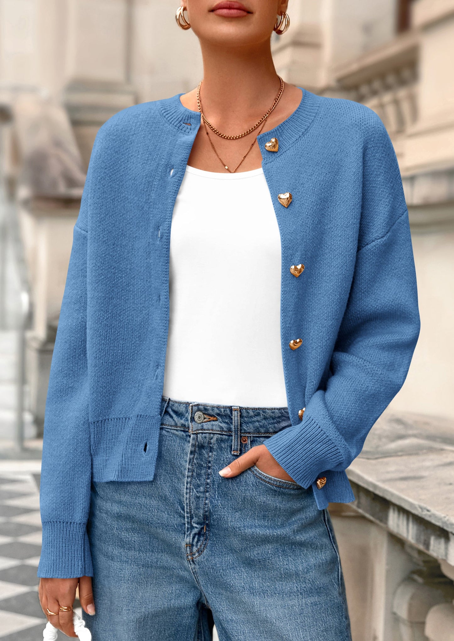 PRETTYGARDEN Cardigan Sweaters for Women Trendy Long Sleeve Open Front Button Down Jacket Fall Clothes Winter Coats