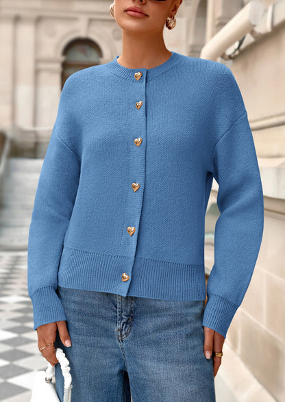 PRETTYGARDEN Cardigan Sweaters for Women Trendy Long Sleeve Open Front Button Down Jacket Fall Clothes Winter Coats