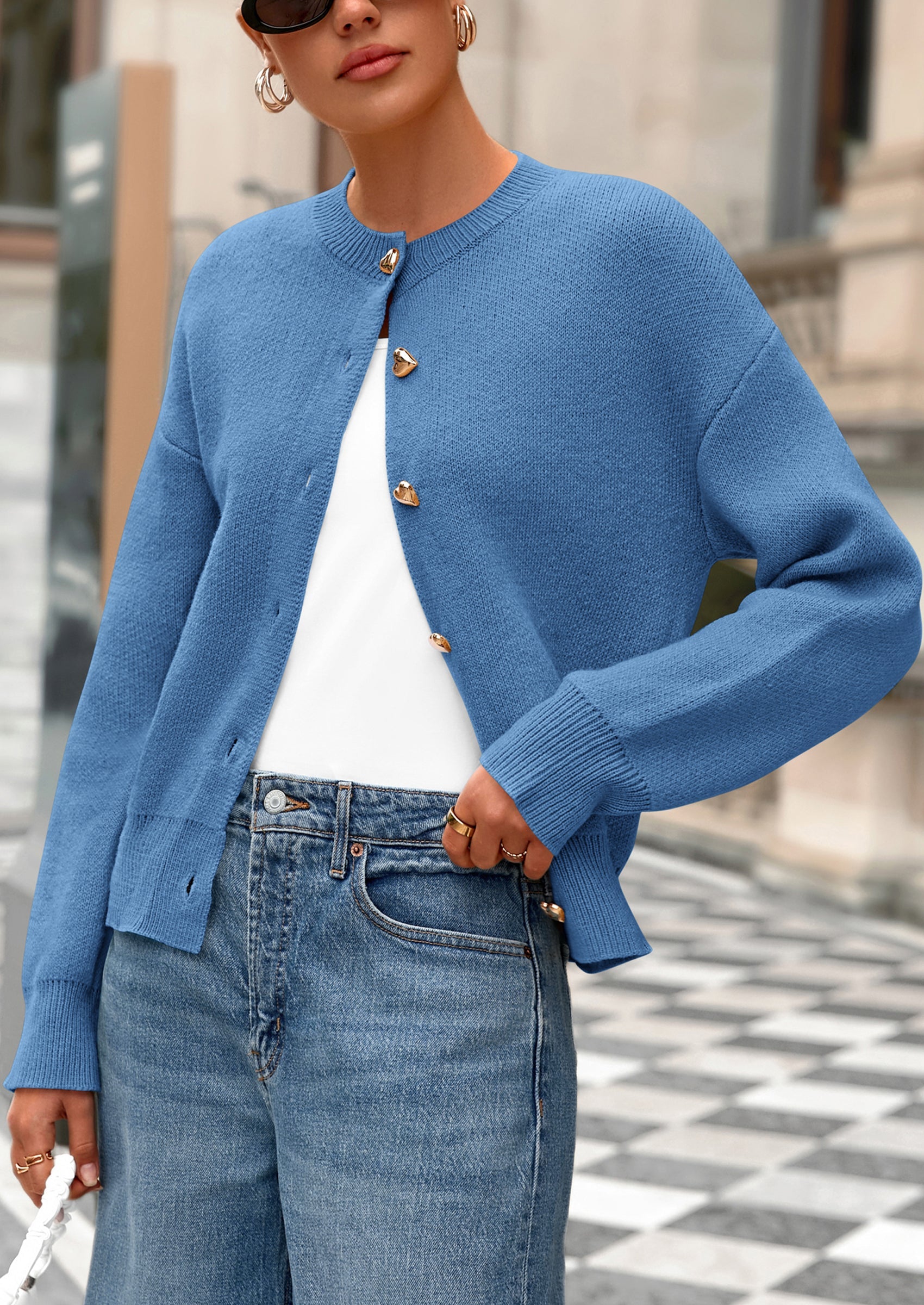 PRETTYGARDEN Cardigan Sweaters for Women Trendy Long Sleeve Open Front Button Down Jacket Fall Clothes Winter Coats