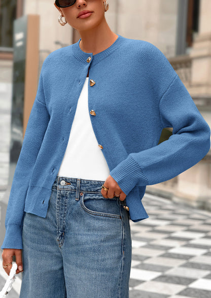 PRETTYGARDEN Cardigan Sweaters for Women Trendy Long Sleeve Open Front Button Down Jacket Fall Clothes Winter Coats