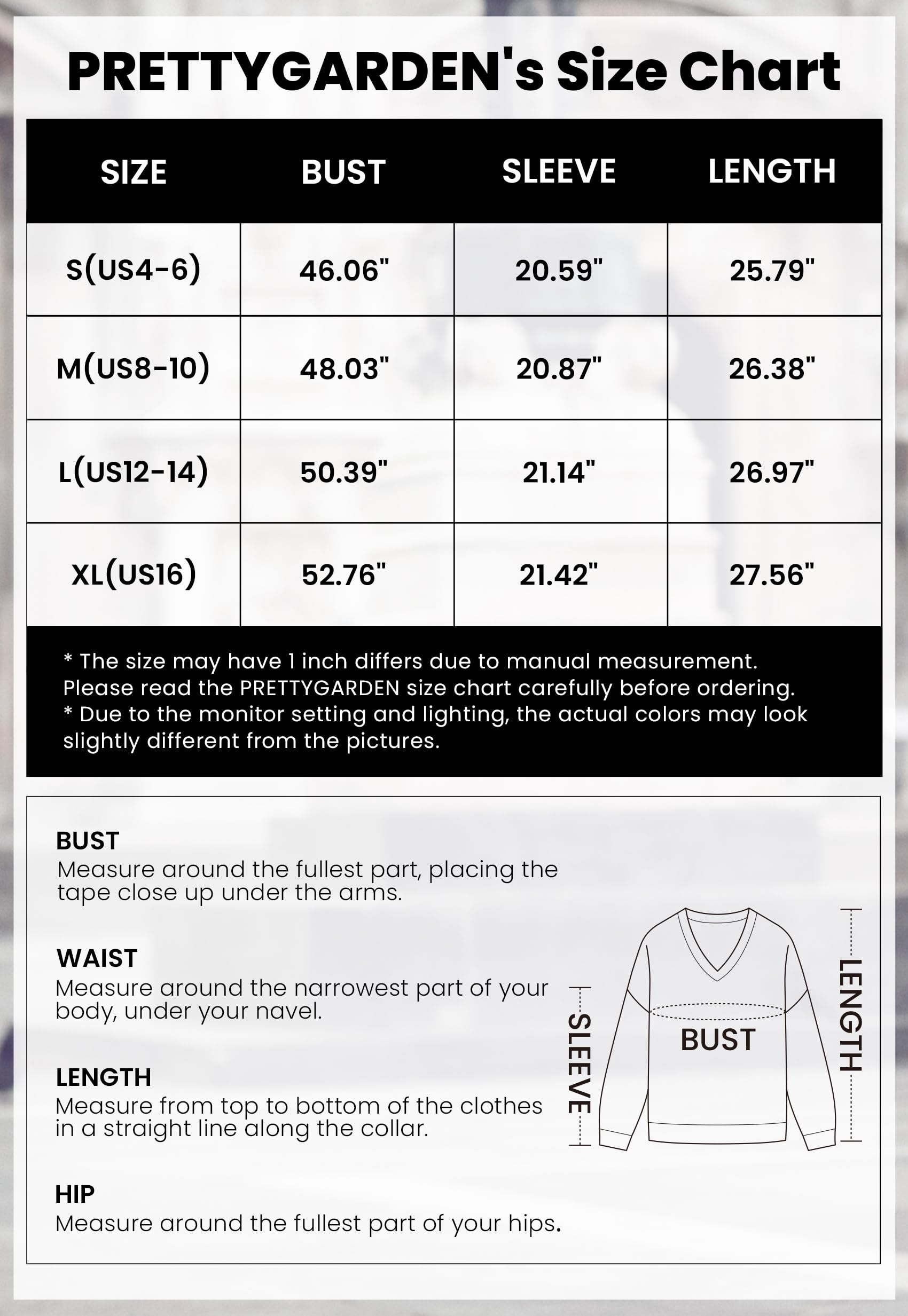 PRETTYGARDEN Women's Fall Oversized Sweaters Long Sleeve V Neck Dressy Casual Chunky Knit Loose Pullover Tops Winter Clothing