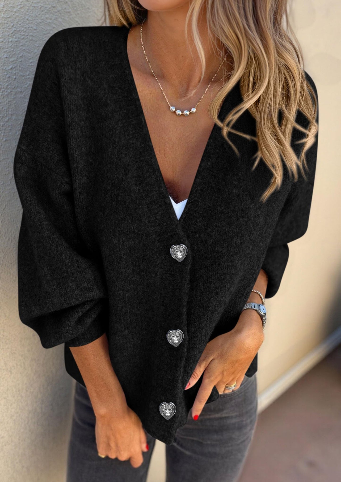 PRETTYGARDEN Cardigan Sweaters for Women Trendy Fall Long Sleeve Button Down Oversized Chunky Knit Sweater Outerwear