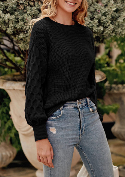 PRETTYGARDEN Women's Fall Pullover Sweater Casual Long Sleeve Loose Chunky Knit Tops Blouse Winter Fashion Clothing