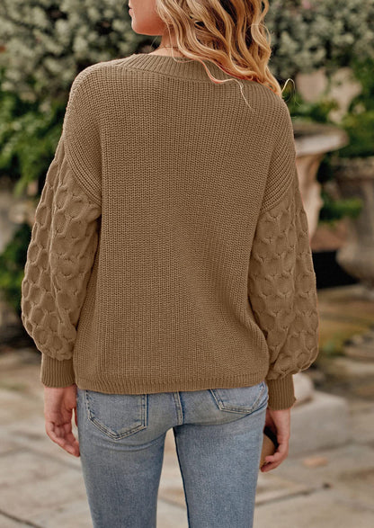 PRETTYGARDEN Women's Fall Pullover Sweater Casual Long Sleeve Loose Chunky Knit Tops Blouse Winter Fashion Clothing